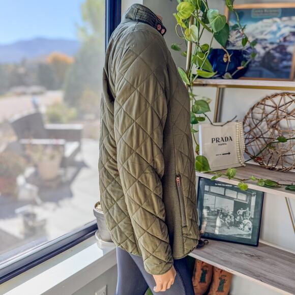 Motherhood Maternity, Quilted Lightweight Zip Up Jacket, Women's Medium, Green - Picture 4 of 12